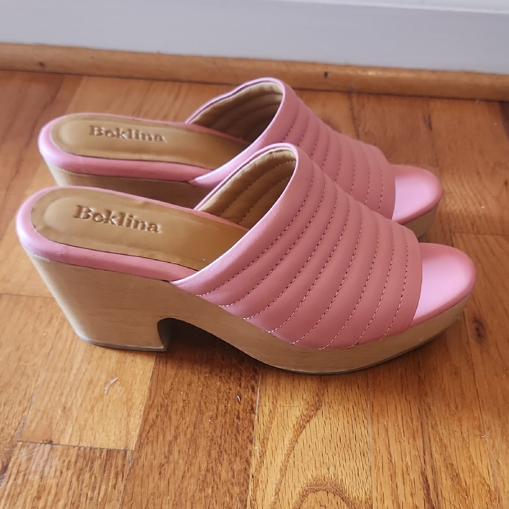 Lina Pink Quilted Mules